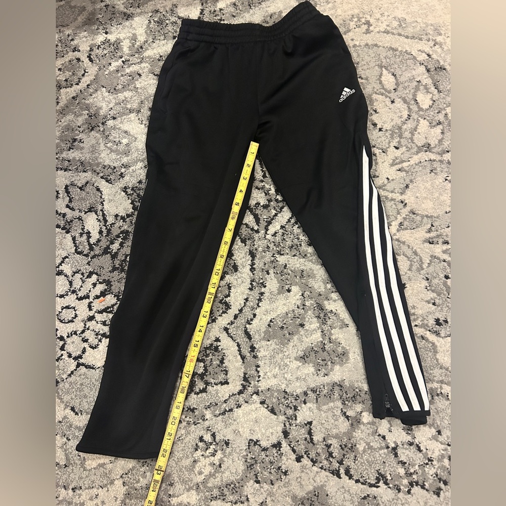 Black Track Pants with White Stripe
